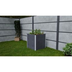  GroJa Hochbeet GroJa Solid Stecksyst. Hochbeet Cube, Anthrazitgrau | 70 x 70 x 75 cm folienverschweißt 12466955